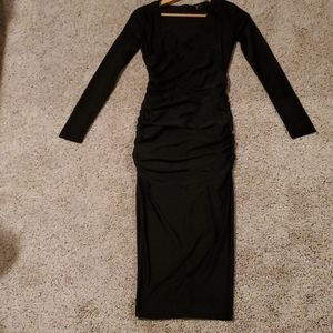 Windsor Long Black Bodycon Dress